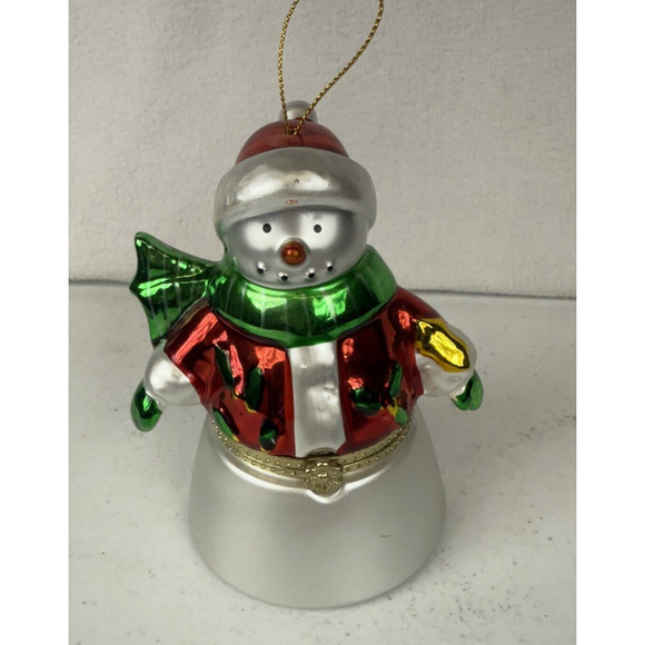 Mr. Christmas‎ Snowman Ornament Music Box And Skaters - Picture 1 of 3